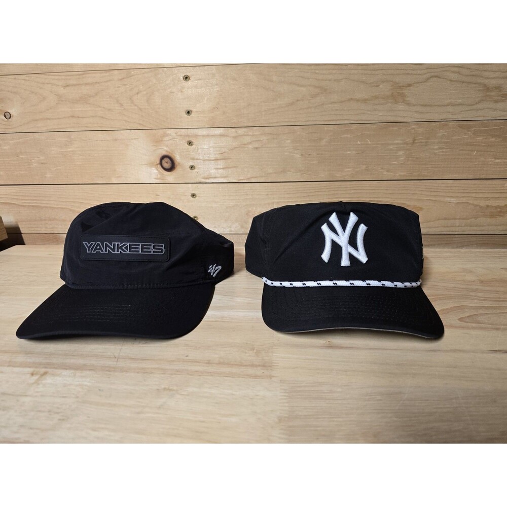 Set Of 2 New York Yankees New Era & 47 Brand Unstructured Baseball Hat Cap OSFM